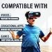 VR Headset Compatible with iPhone & Android - Universal Virtual Reality Goggles for Kids & Adults - Virtual Reality Headset for Kids - Your Best Mobile Games 360 Movies w/New 3D VR for iPhone (Red)