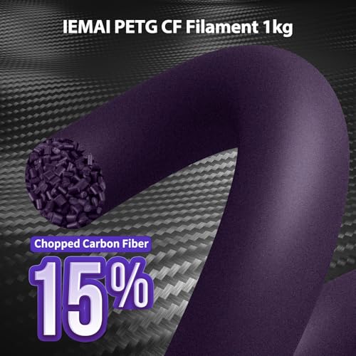 Image of IEMAI Carbon Fiber PETG Filament 1.75mm Matte Purple 1KG, PETG-CF 3D Printer Filament with Dimensional Stability & Low Warpage, High Stiffness, Heat Resistant, Easy Print