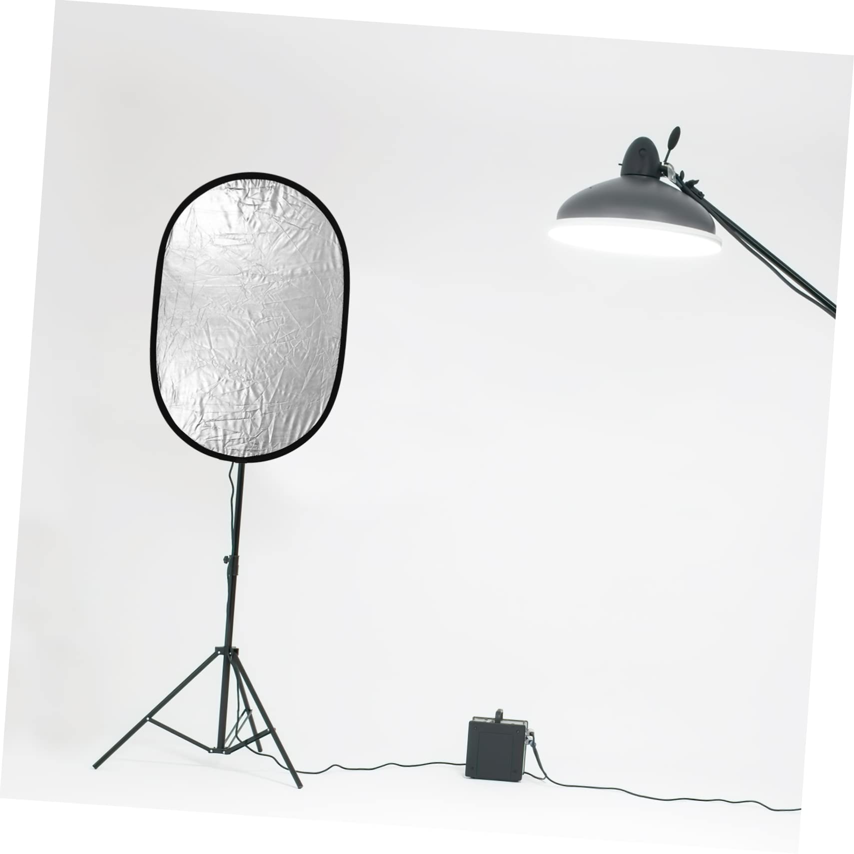 BRIGHTFUFU Ellipse Reflector Photo Studio Reflector Camera Oval Reflector Diffuser Photography Photo Reflector Photography Lighting Reflector Photography Props Light Reflector Silver Cloth