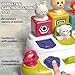 PANITU Baby Pop Up Animal Toys with Buttons & Colors, Montessori Cause and Effect Toys for Boys Girls, Kids, Toddlers, Babies – 9 Months +