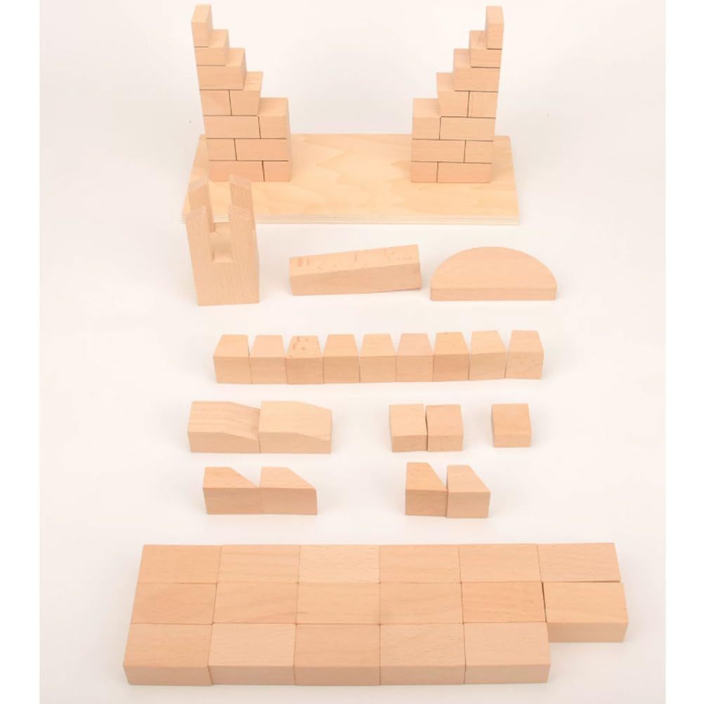 Set di Costruzione di Ponti Montessori in Legno massello Naturale | Blocchi Costruzione Forma Arco, Blocchi ad Arco Legno Non Verniciati, Regalo Educativo Sensoriale per Scuola Materna