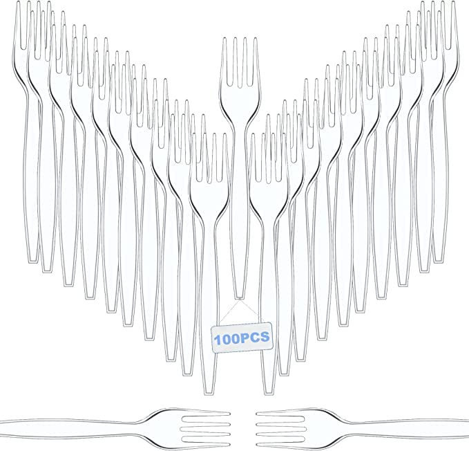 Plastikgabeln Mehrweg 18 Cm – Transparent Oder Schwarz, Für Party & Gastronomie