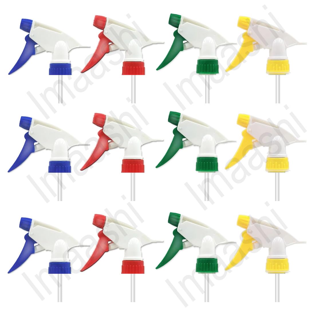 Imaashi Multi-Purpose Spray Nozzle Head | Universal Trigger Sprayer for Home, Salon, and Office | Transform Any Bottle into a Powerful Sprayer | Random Color | Bottles Not Included-(Pack of 12)-image-30