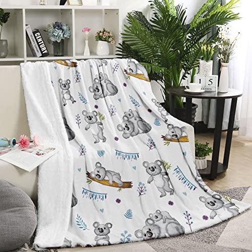 Domgoge Koala Blanket for Boys Girls Kids Baby Koalas Print Throw Blankets for Couch Sofa Soft Cozy Flannel Fleece Blanket Gifts Women Men - Image 2