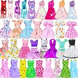 QBPKQY 10 Sets Doll Clothes Fashion Floral Dresses Short Sequined Clothing Slip Dresses Skirt Casual Outfits for 11.5 inch Girl Dolls (NO Doll)