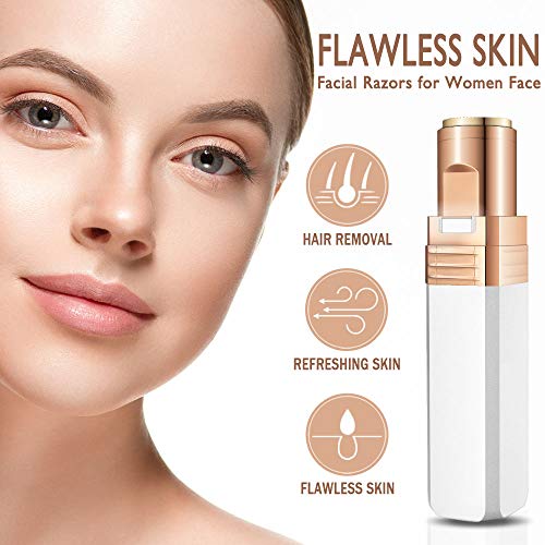 Dolanus Facial Hair Removal for Women, Facial Razors for Women face Painless Facial Hair Trimmer with Built-in LED Light
