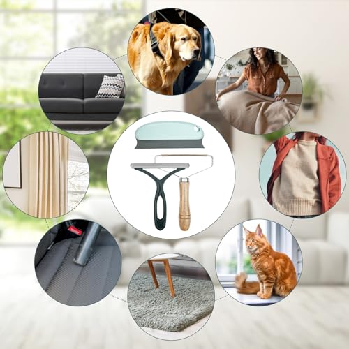Chiluxendo 5 Stück Fusselrasierer Tierhaarentferner, Fusselentferner Fusselbürste, Katzenhaarentferner Lint Remover, Hundehaare Entfernen Wollkamm, Flusenentferner Pilling Bürste,Tierhaare Wollbürste