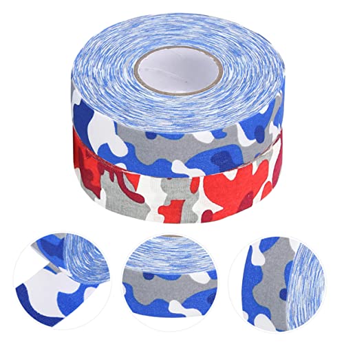 Biudeco 2Pcs Colored Sports Tape Hockey Clear Tape Clear Duct Tape Clear Hockey Tape Self- Adhesive Bandage Tape Adhesive Vet Bandages Self- Adherent Bandage Portable Hockey Tape Handle #TOP4