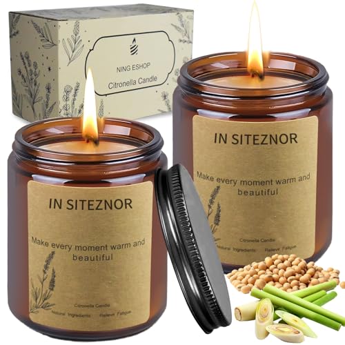 BNWRRCVKE Velas Citronela Exterior,Vela Perfumada Para...