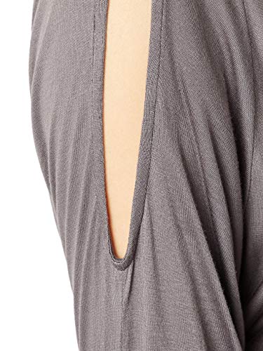 Image of Miss Chase Women's Grey Boxy Cold Shoulder Top
