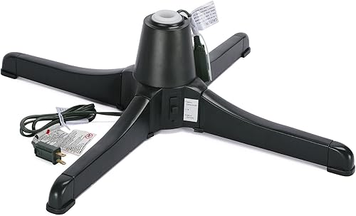 EZCHEER Soporte giratorio para árbol de Navidad, soporte giratorio de 360 grados para árbol de hasta 7.5 pies de alto y 80 libras, soporte giratorio