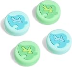 DLseego Green Leaf Thumb Grips Caps Design for Switch/Switch lite/Switch OLED Console, Soft Silicone Joycon Analog Controller Protective Anti-Slip Covers 4PCS Button Joy Con Joystick Caps-Green