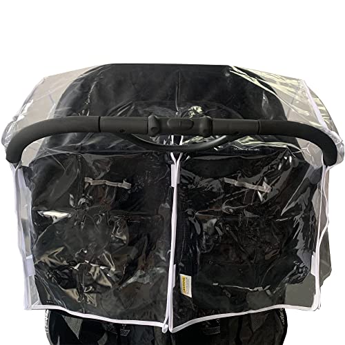 Universal Waterproof Twins Baby Pushchair Rain Cover Side by side Double Pushchair dust proof cover Baby Carriage Pram Accessories Stroller Raincover