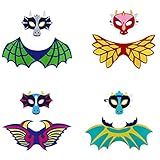 Ein Set enthält: einen Drachenflügel und eine Maske. Es stehen vier Farben zur Verfügung.
