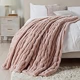 Springtree Home | Pink Micro Plush Throw Blanket for Couch |...