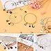 UPINS 30Pcs Silver Expandable Blank Bracelets Adjustable Wire Bangles with 100Pcs Tibetan Silver Charms, 200Pcs Open Jump Rings for Jewelry Making (Multicolor)