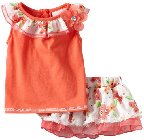 Little Lass Baby-Girls Newborn 2 Piece Scooter Set With Flowers