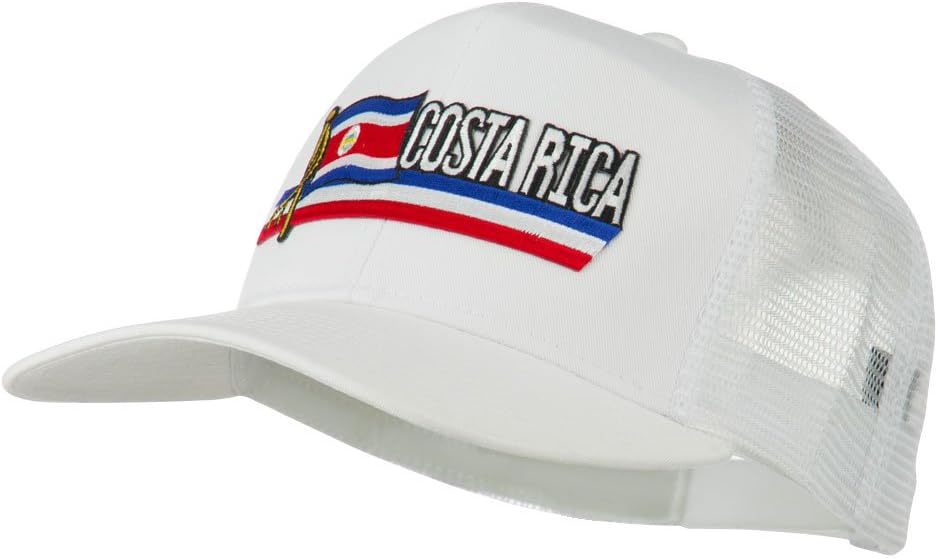e4Hats.com Costa Rica Flag Patched Mesh Cap