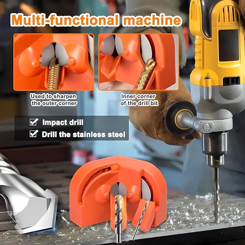Image of Electric Universal Drill Bit Sharpener for HSS, Masonry, Carbide, and Cobalt Drill Bits, 2-16mm, Portable Multipurpose Sharpener