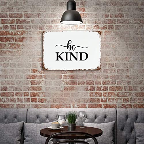 Plaque en métal Be Kind pour Man Cave et déco style pub de jardin
