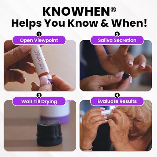 KNOWHEN® Saliva Ovulation Tests Kit – Non-Invasive Ovulation Predictor kit, Unlimited Tests for Fertility Tracking – No Waste, No Urine Mess – Hygienic Ovulation Days Tracker Kit for Family Planning