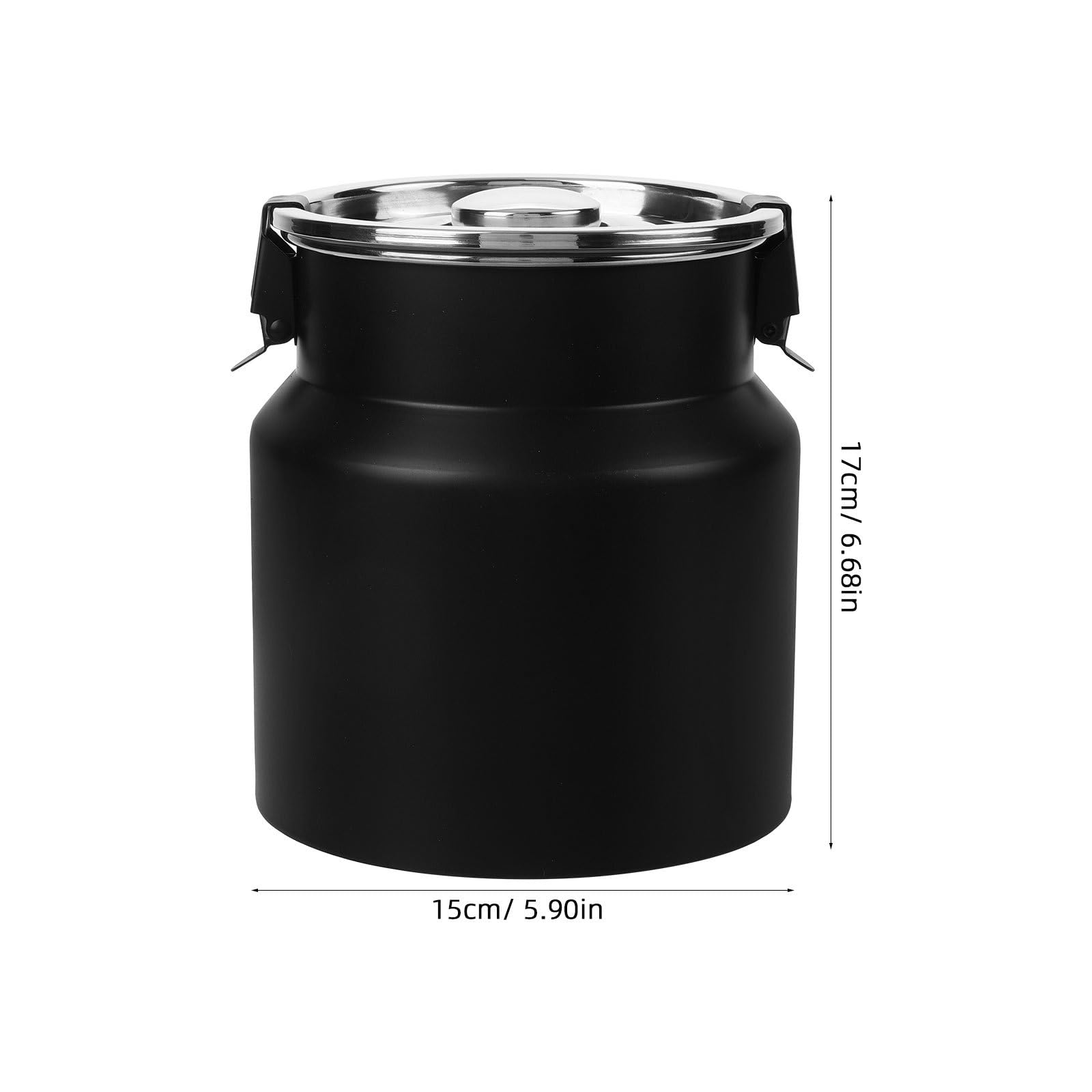 DOITOOL Edelstahl Aufbewahrungsmilchdose 2,5l mit Deckel Robuster und Sicherer Milchbehälter im Rustikalen Landhausstil für Camping und Zuhause