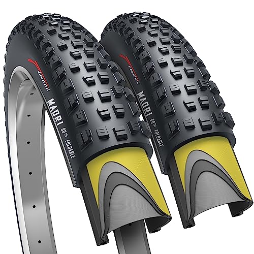 Fincci Maori 27.5 x 2.35 Bike Tires - Foldable Kevlar 27.5 Mountain Bike Tires...