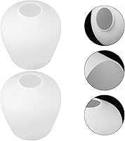 Vista 6 de Housoutil 2 pantallas de cristal de repuesto para lámpara colgante, cubierta de lámpara mate, accesorio montado en el techo