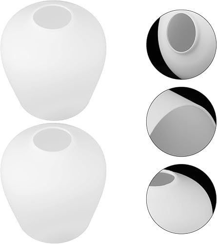 Miniatura 6 de Housoutil 2 pantallas de cristal de repuesto para lámpara colgante, cubierta de lámpara mate, accesorio montado en el techo