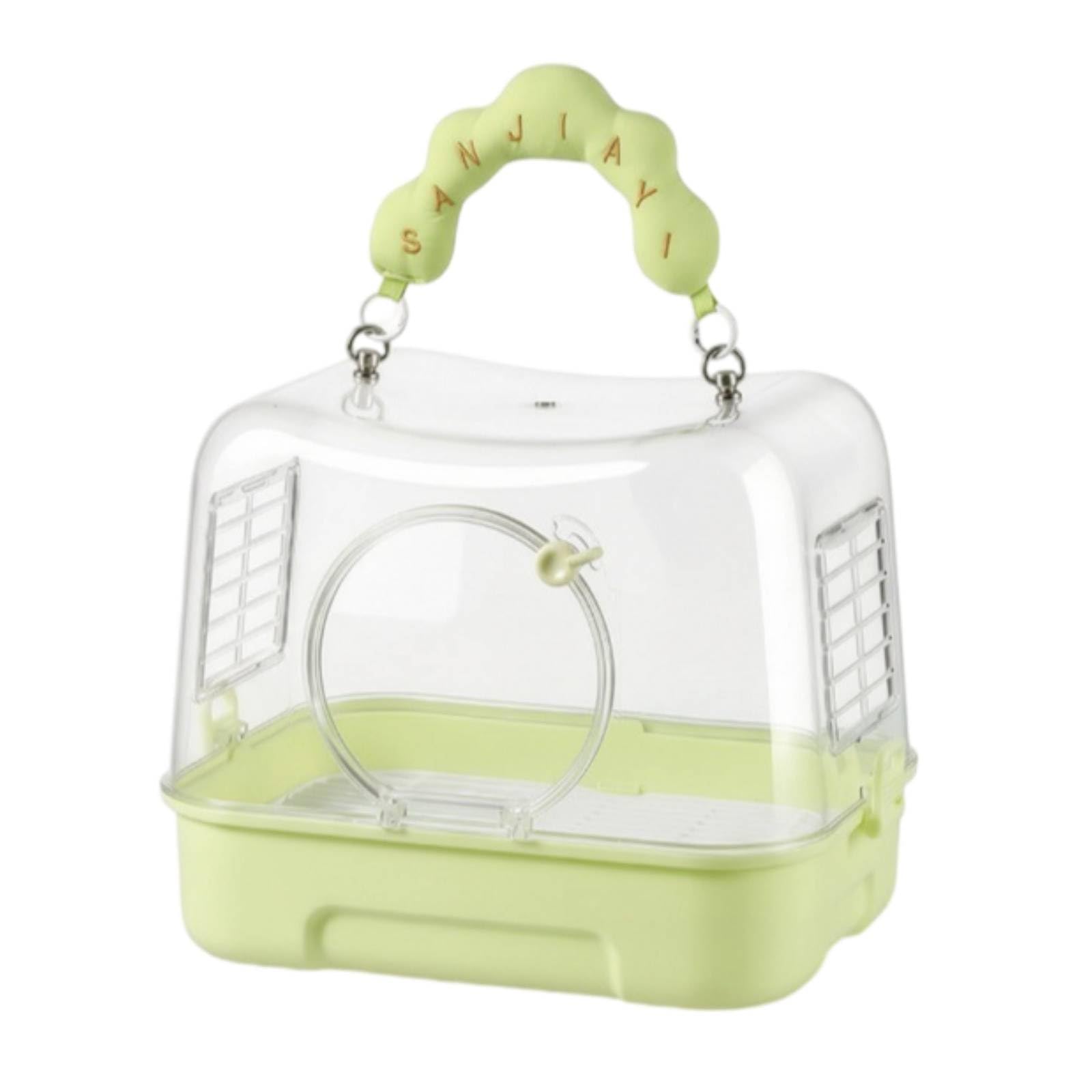 Jaula compacta para pájaros pequeños y transporte de aves verde