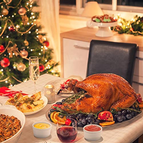 Mini Ramekins 1.5 Oz, Vidalenta Ceramic Dipping Sauce Bowls, Porcelain Souffle Dish Set Of 6, Small Brulee Ramekins Dessert Cups Serving Dip Bowls For Kitchen, Microwave & Oven Safe, White #TOP6