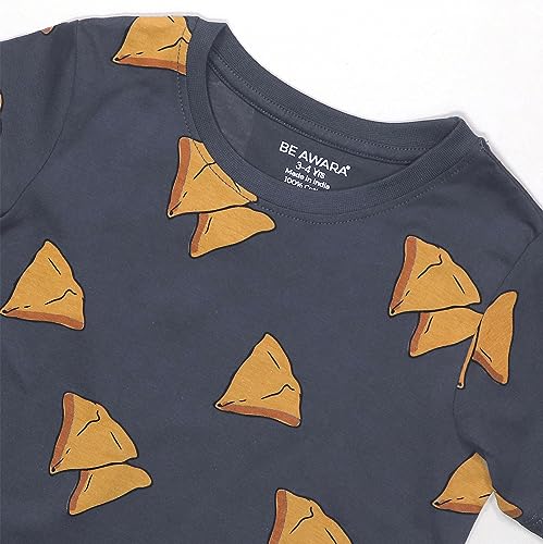 Image of Be Awara Kids Printed Half Sleeves T-shirt & Shorts Clothing Sets, 100% Cotton Soft Unisex Cord Set, Comfortable Wear for Kids With Cool Prints, Everyday Casual Wear for Boys & Girls