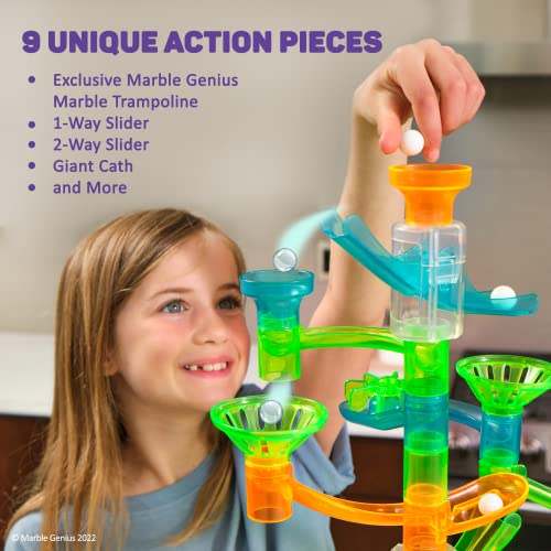 image for Marble Genius Marble Run Stunts Booster Set: 30 Pieces Total, 9 Action