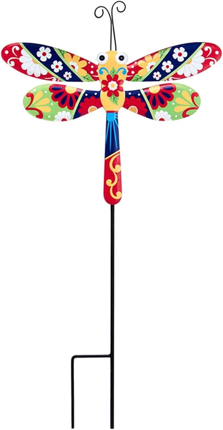 The Lakeside Collection Stakes Talvera Inspired for Garden Butterfly Dragonfly Or Hummingbird - Dragonfly
