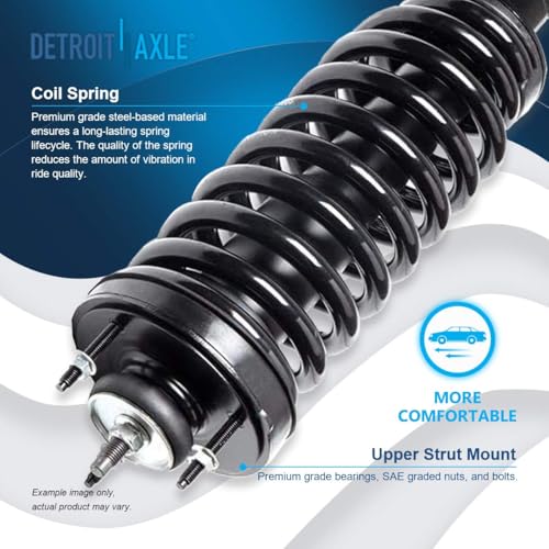 Image of Detroit Axle - Front Struts Kit for Ford 03-05 Crown Victoria Lincoln Town Car Mercury Grand Marquis 03-04 Marauder, 2 Struts Coil Spring 4 Outer Inner Tie Rods 4 Lower Upper Ball Joints Replacement