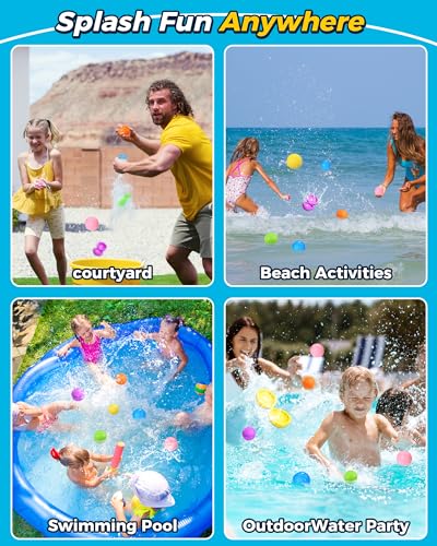 image for UCIDCI Reusable Magnetic Water Balloons - Silicone Self Sealing Refill