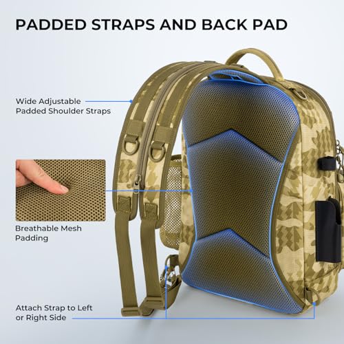 Image of KastKing BaitSpace Fishing Sling Bag, Fishing Backpack with Rod Holder