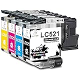 LC521 Imprimante compatible: pour Brother DCP-J1260W / Brother DCP-J1310DW / Brother DCP-J1313DW / Brother DCP-J1360DW / DCP-J1460DW .