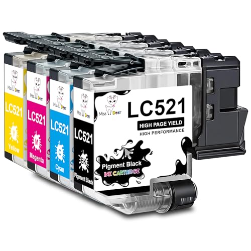 Cartouche d'encre LC521 haute capacite compatible Brother pour des impressions nettes