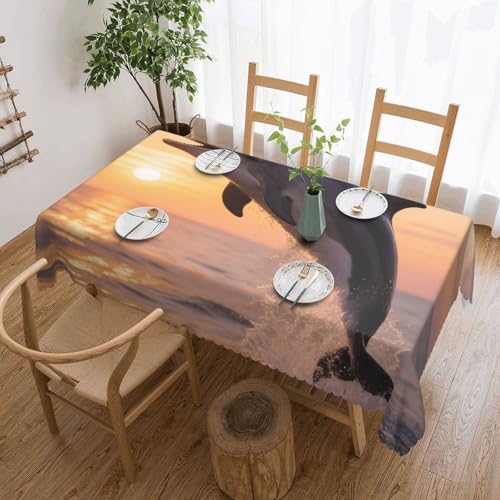 Nappe imperméable dauphins 137x183 pour protéger la table des taches - 2