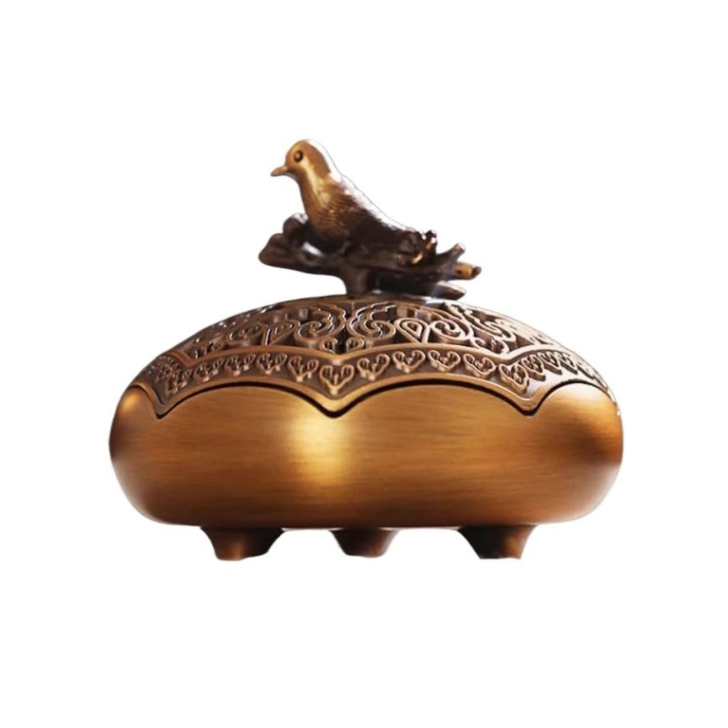 Incense Burner Chinese Antique Copper Incense Burner Home High-end Holder Decoration Waterfall Incense Burne