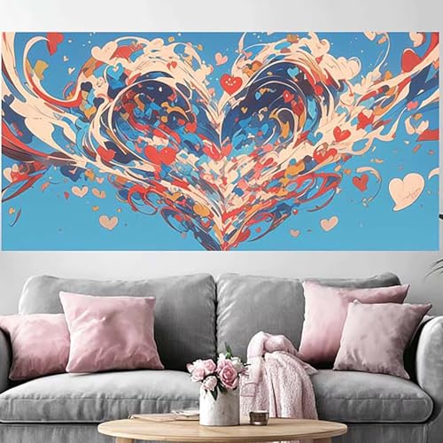 Peinture diamant cœur 5D abstrait pour retrouver le calme et la sérénité chez soi