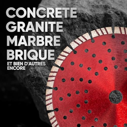 Lot de disques à tronçonner diamantés pour pierre et béton cellulaire