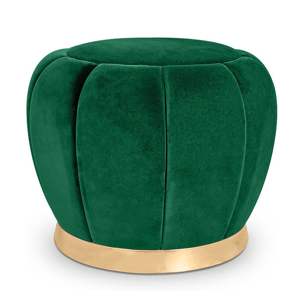 Ottoman rond pétale et tabouret repose-pieds élégant 40x38cm pour salon et coiffeuse
