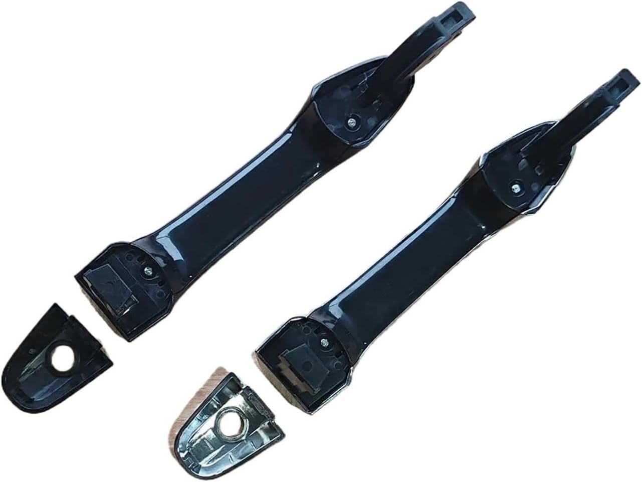 Exterior Car Door Handle Left Right Black Chrome Smooth Front Compatible with CRV CR-V 2012-2016 Civic 2012-2015(Chrome,Front Left)