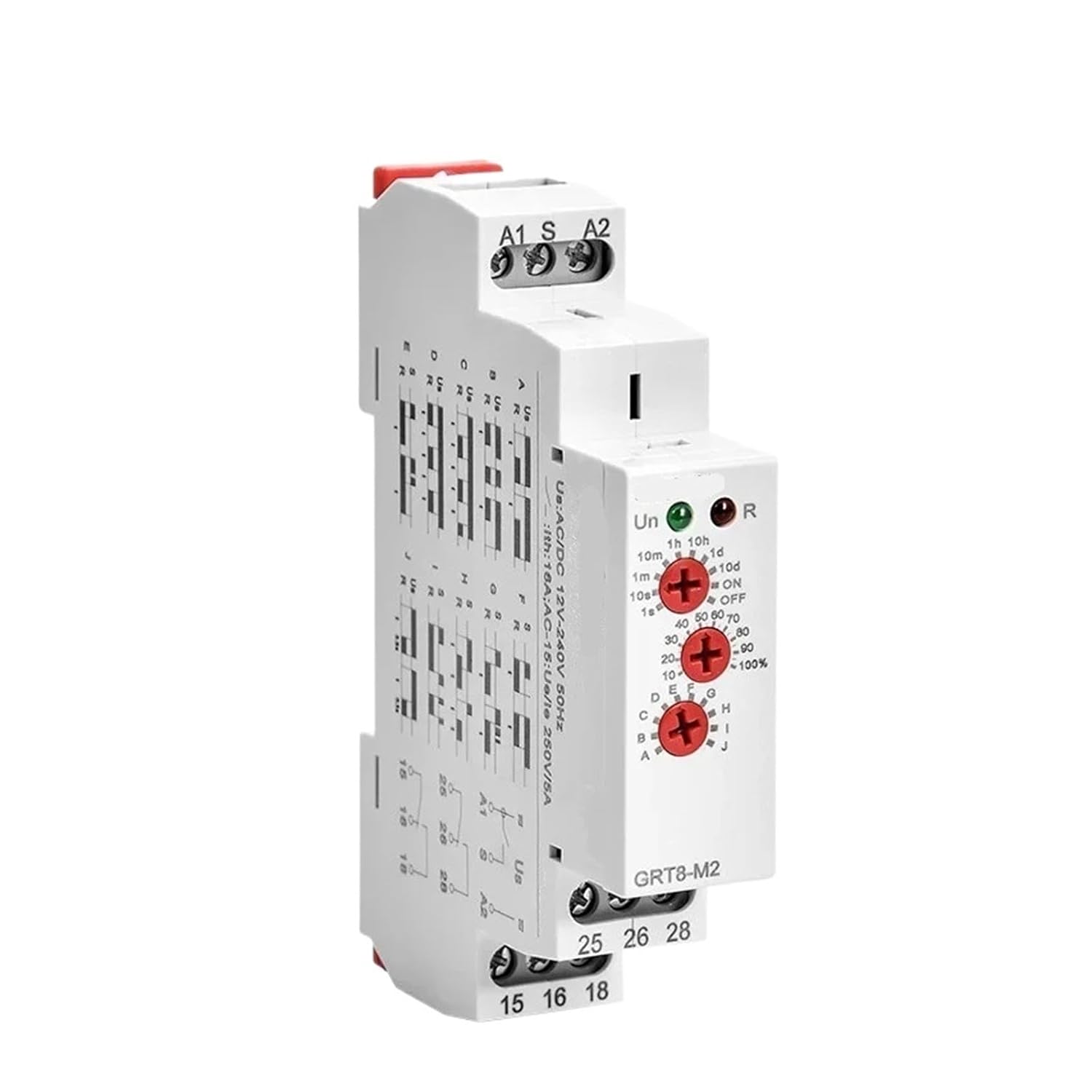 Multifunction Timer 12V 24V 220V-Adjustable 10 Functions & 10 time ranges(GRT8-M1 ACDC12V-240V)