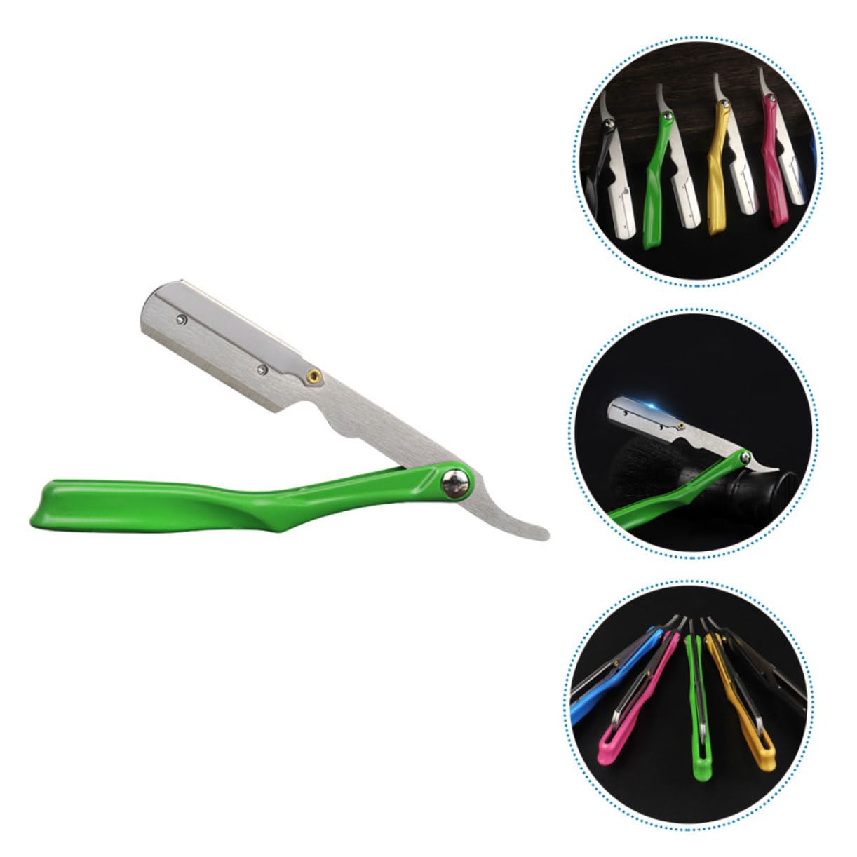 FRCOLOR 5pezzi Supporto Per Lame Pieghevoli Per Rasoio Manuale Porta Lame Per Per Uso Domestico e Viaggi Design Elegante e Resistente