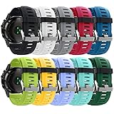 HWHMH Colorful Replacement Silicone Bands With Pin Removal Tools For Garmin Fenix 3 / Garmin Fenix 3 HR (No Tracker, Replacement Bands Only) (Pack of 10)