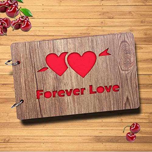 Sehaz Artworks Forever Love Wooden Scrapbook Photo Album for Memorable Gift on Boyfriend Girlfriend Husband Wife Spouse Birthdays, Valentines Day, Anniversary, Monthsary for Couples Sehaz Artworks Forever Love Wooden Scrapbook Photo Album for Memorable Gift on Boyfriend Girlfriend Husband Wife Spouse Birthdays, Valentines Day, Anniversary, Monthsary for Couples