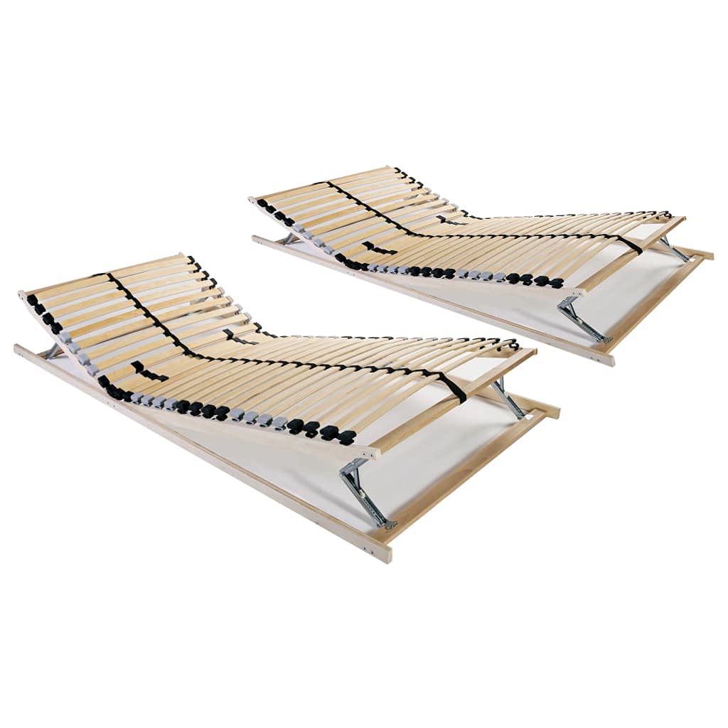 Reti a Doghe 2 pz 7 Zone con 28 Doghe in Legno 70x200 cm,Mobili,Letti e Accessori,Rete a Doghe-3051414